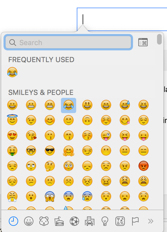 Mac Emoji keyboard shortcut