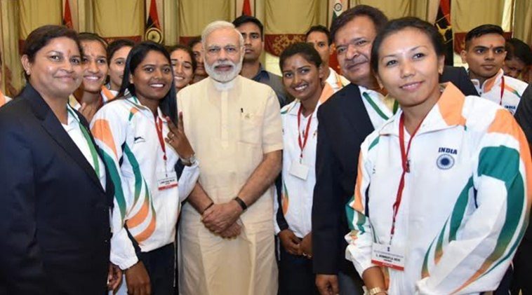 Narendra Modi With Olympians